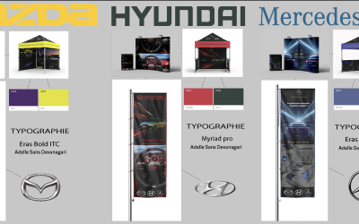 Conception de supports visuels promotionnels pour un groupement de garages